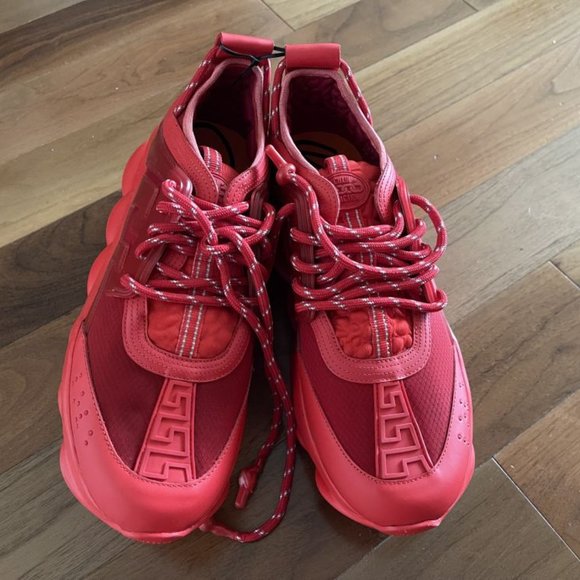Versace Chain Reaction Shoes NEW RED Size 43 Made in Italy 647 - 886 - 7141 - Picture 1 of 4